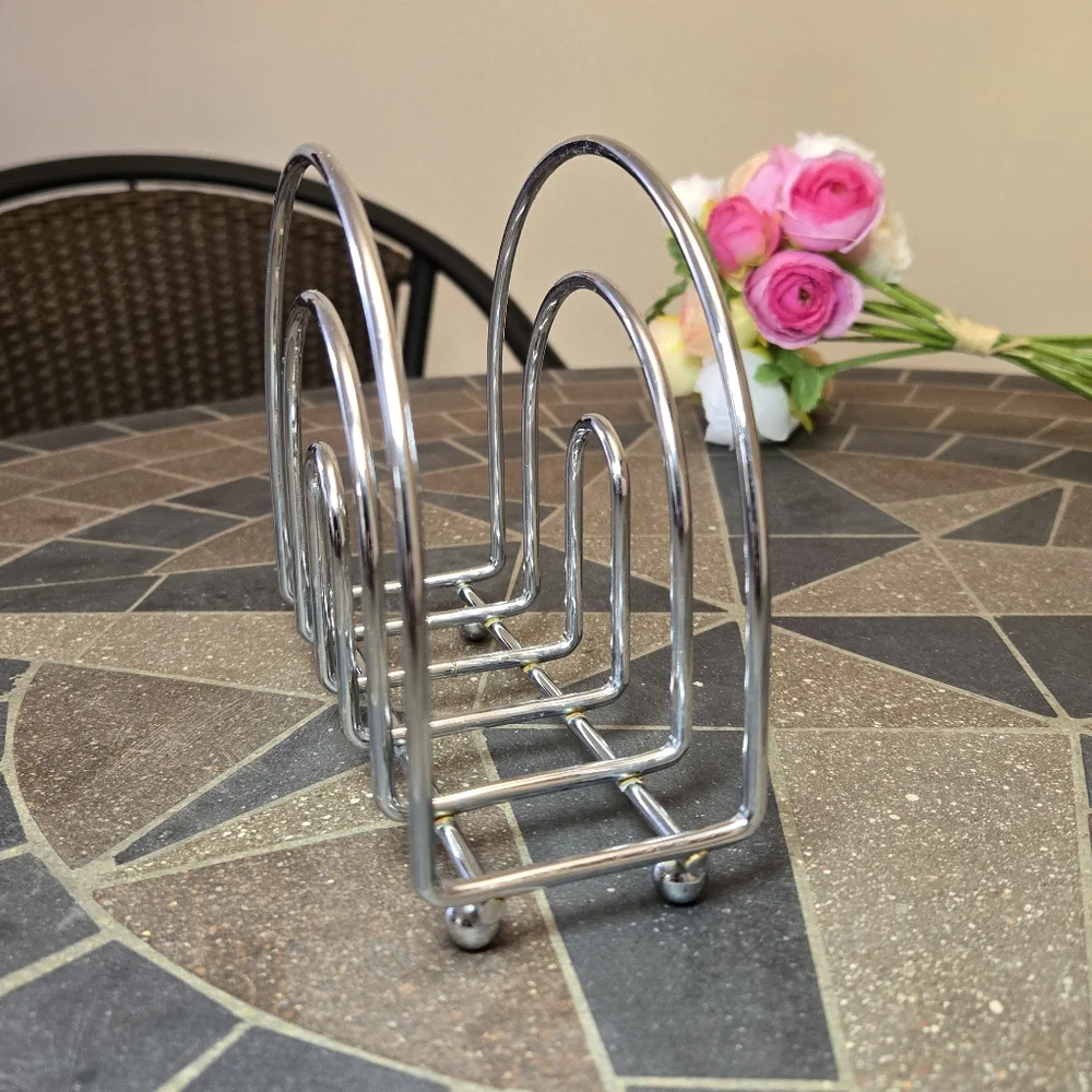 Vintage Chrome Metal Napkin Holder